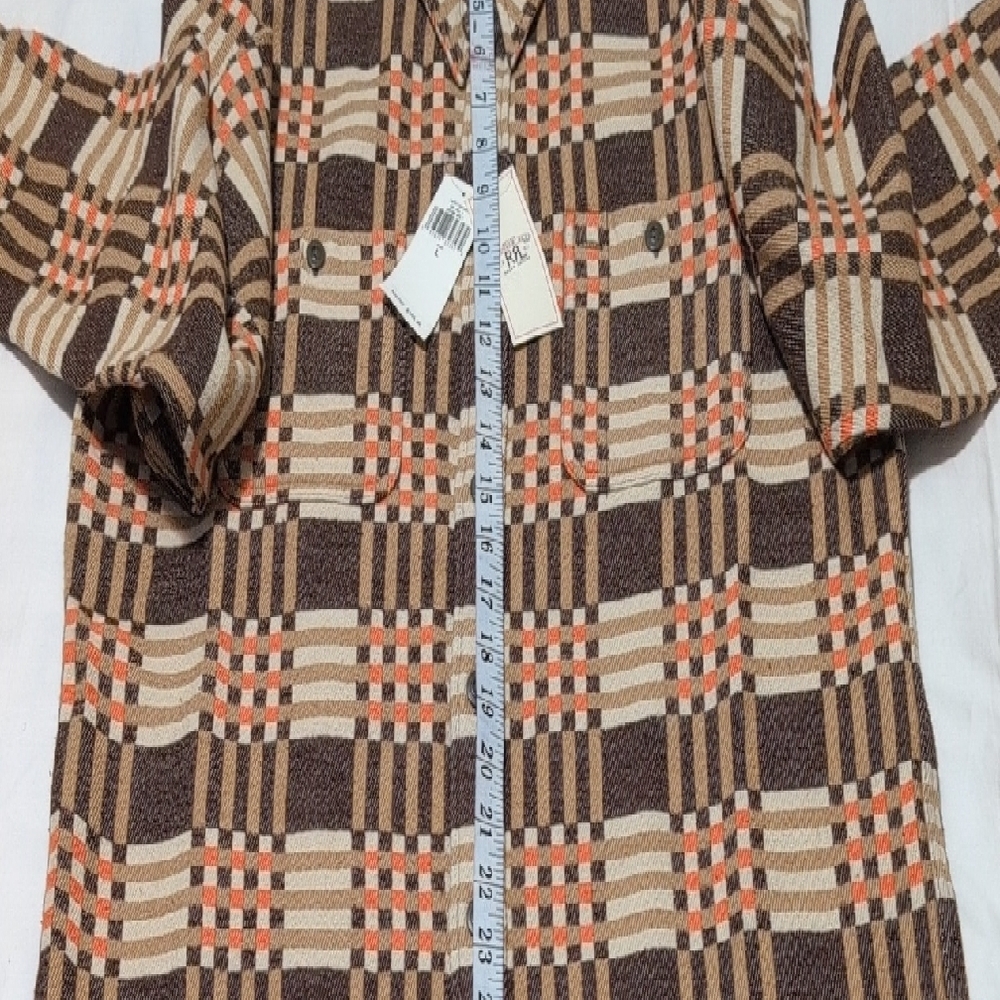 Ralph Lauren Double RL Brown and Tan Casual Button Down Shirt - Picture 6 of 14